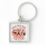 Uterine Cancer Walk Run Ride For A Cure keychains