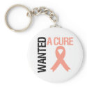 Uterine Cancer Wanted A Cure keychains