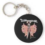 Uterine Cancer Warrior Celtic Butterfly keychains