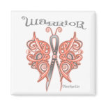 Uterine Cancer Warrior Celtic Butterfly magnets