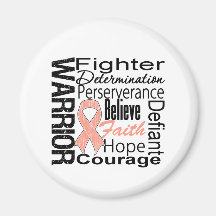 Uterine Cancer Warrior Collage Magnets