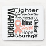 Uterine Cancer Warrior Collage mousepads