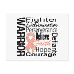 Uterine Cancer Warrior Collage postcards