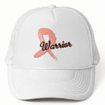 Uterine Cancer Warrior Grunge Ribbon hats