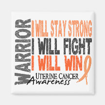 Uterine Cancer Warrior Refrigerator Magnet