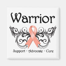 Uterine Cancer Warrior Scroll Magnets