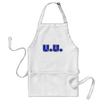 UU Blue Religious Symbols Apron