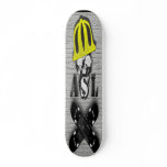 UU-Skull skateboard with yellow hardhat