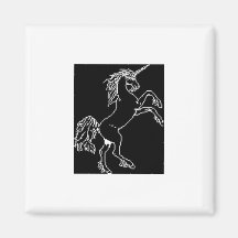 uwhiteonblack refrigerator magnet