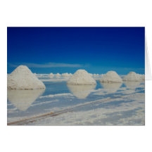uyuni salt plain pyramids greeting card
