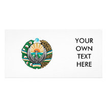 Uzbekistan Coat of Arms Photo Card Template
