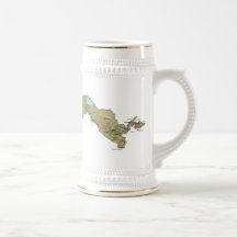 Uzbekistan Flag ~ Map Mug