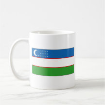 Uzbekistan Flag ~ Map Mug