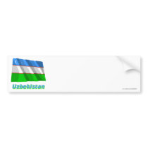 Uzbekistan Waving Flag with Name