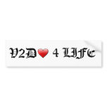 V2DHEART CUSTOM OLD ENGLISH BUMPER CAR STICKER bumper stickers