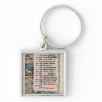 V.25-3 Fol.12v The Month of December Keychain