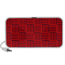 V and H Stripes - Red and Dark Scarlet Laptop Speakers