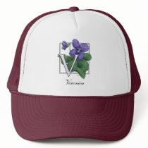 V for Violets Flower Monogram