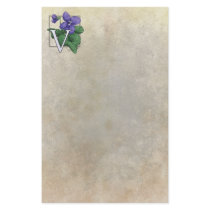 V for Violets Flower Monogram