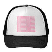 V&H Simple Broad Stripes-Pale Pink and Carnation Trucker Hat