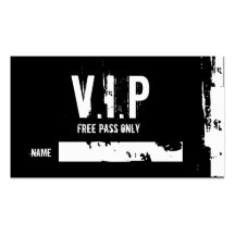 V.I.P, I, I, FREE PASS ONLY, NAME, _, _ BUSINESS CARD TEMPLATE