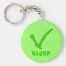 V is for Vegan Keychain