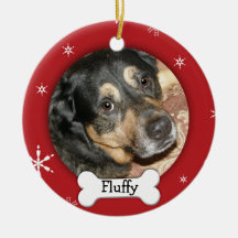 Vacances personnalisées de photo de chien/animal f décoration de noël