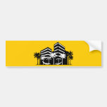 vacation19_112607 TROPICAL VECTOR PALM TREES BUILD Bumper Stickers