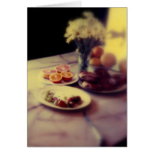 Vacation Breakfast of Fruit & Bagels Cards