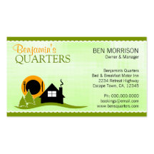 Vacation Retreat Bed and Breakfast Business Cards