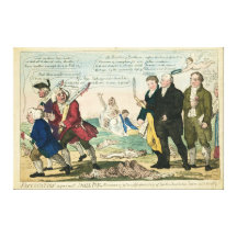 Vaccination Against Smallpox Political Cartoon Gallery Wrap Canvas