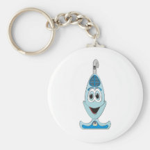 Vaccum Cartoon Blue Key Chains