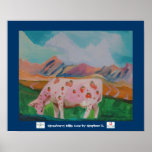 Vache à lait de fraise par Stephen R. Affiche