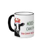 Vache avec des andouillers de renne mugs à café