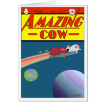 VACHE EXTRAORDINAIRE CARTE DE VŒUX