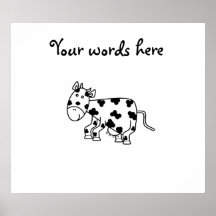Vache mignonne posters
