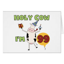 Vache sainte je suis 99 T-shirts et cadeaux d'anni Carte De Vœux