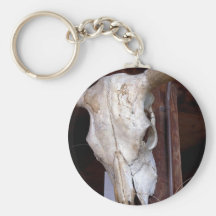 Vaches à klaxons d'os de crânes porte-clefs