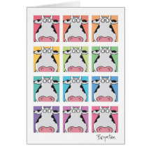 VACHES SÉRIEUSES CARTE DE VŒUX