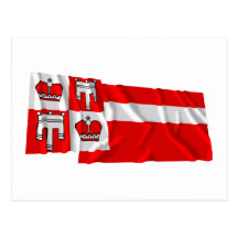 Vaduz Waving Flags Postcards