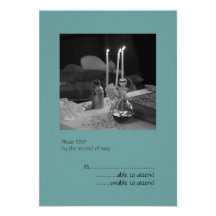 Vaftisi bleu RSVP Cartons D'invitation