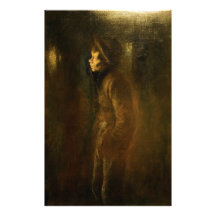 Vagabond Walking at Night by Ladislav Mednansky Photographic Print