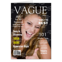 Vague Fashion Personalized Magazine Cover Greeting Cards