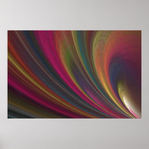 Vagues de sable molles colorées affiche