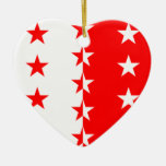 Valais Flag Heart Ornaments