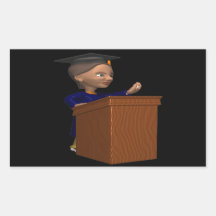 Valedictorian 2 rectangular stickers