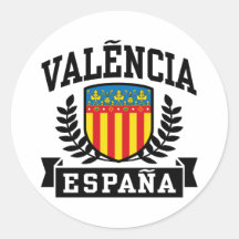 Valencia Espana Round Stickers