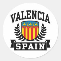 Valencia Spain Round Sticker