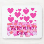 Valentine Baby Pink Hearts mousepads