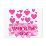 Valentine Baby Pink Hearts postcards